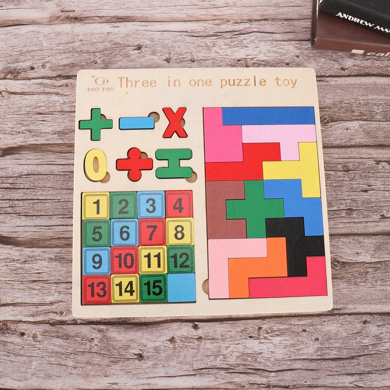 Wooden Kidsren'S Number Letter Matching Puzzle Baby Educational Early Education Wisdom Brain Logical Thinking Puzzle Toy - Image 1